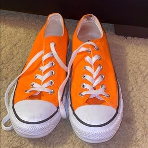 Neon orange Converse